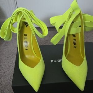 The Attico Neon Lime Heels
